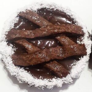 Pastafrola de chocolate y dulce de leche